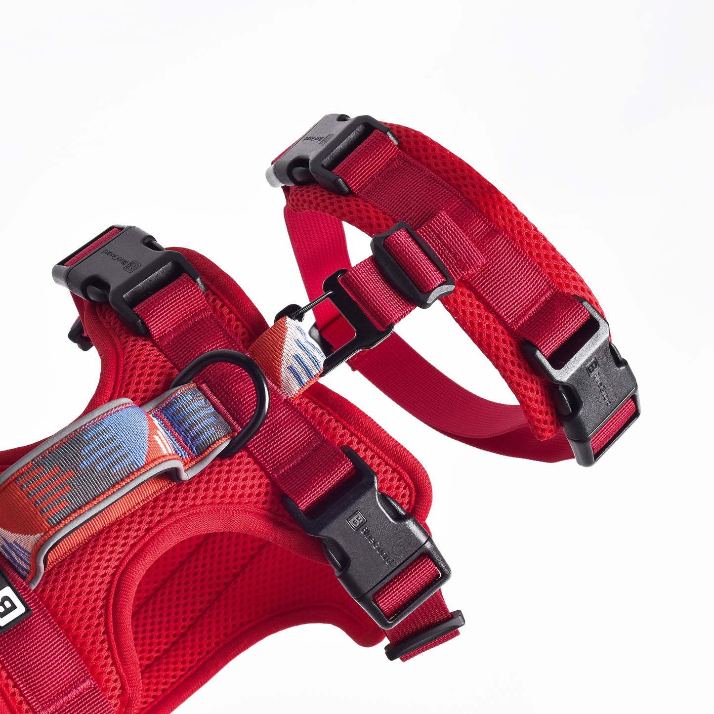 Adventure 2-in-1 safety harness - padded, red