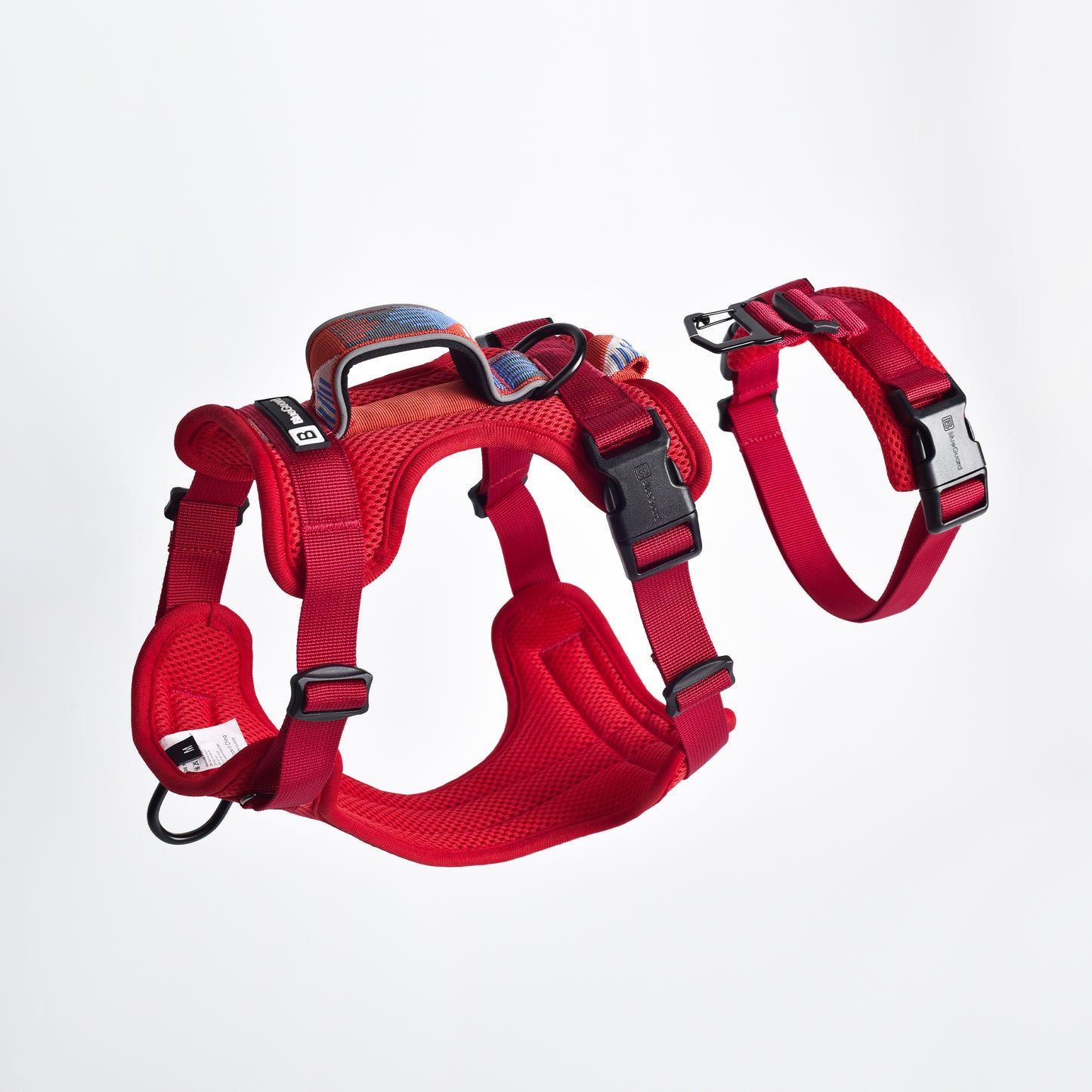 Adventure 2-in-1 safety harness - padded, red