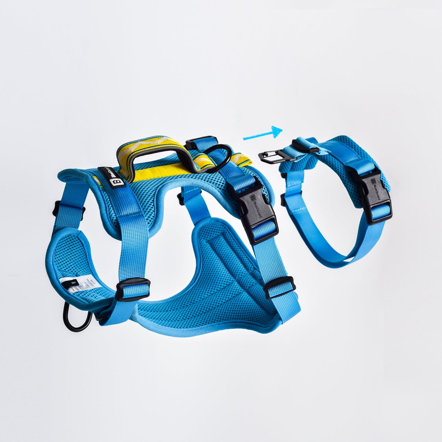Adventure 2-in-1 safety harness - padded, blue
