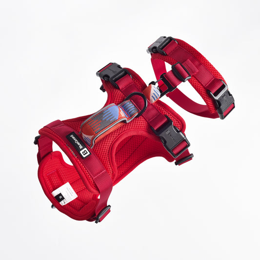 Adventure 2-in-1 safety harness - padded, red
