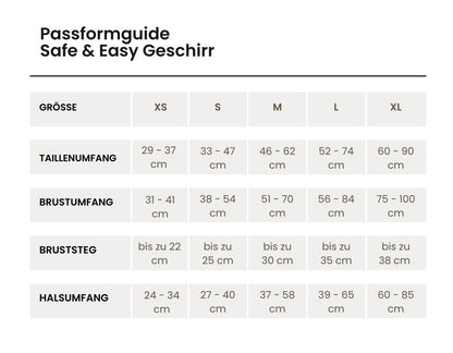 Safe &amp; Easy safety harness - blue, grey, red, black, green